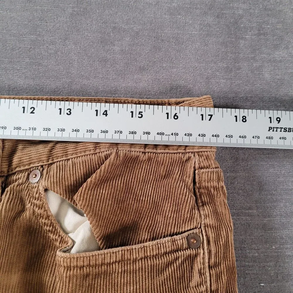 Polo Ralph Lauren Corduroy Brown Pants Chino Mens Actual Size‎ 34 x 31